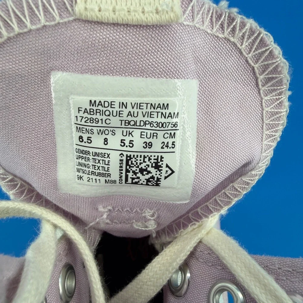 Converse Run Star Motion Platform High Top Egret Pale Amethyst 172891C Womens 8 - Picture 6 of 8